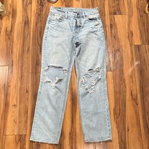 American Eagle Outfitters Light Blue Distressed Jeans